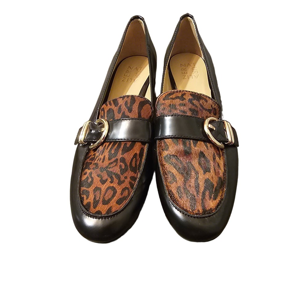 Naturalizer leather shoes‎ with real cow hair fur NEW shoes size 9